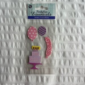 VTG Sandylion Essentials Dimensional Birthday Girl Sticker Set
